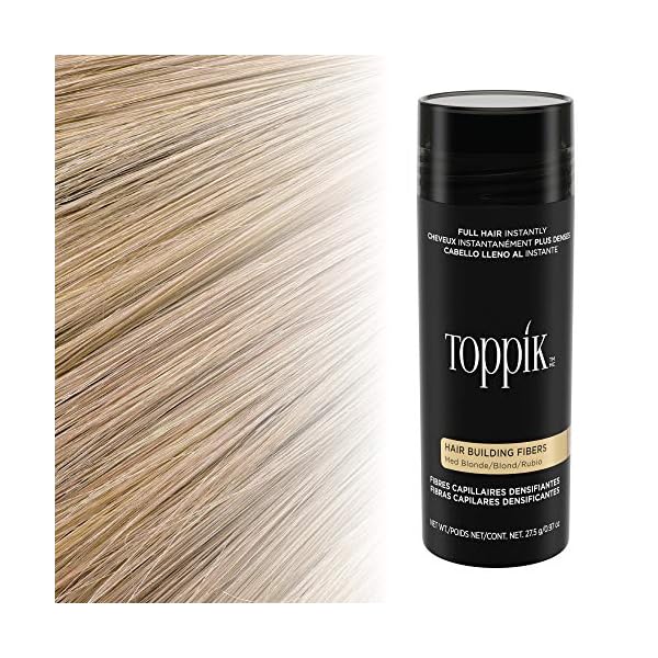 Toppik Hair Building Fibers, Medium Blonde, 12g | Fill In Fine or Thinning Hair | Instantly Thicker, Fuller Looking Hair | 9 Shades for Men & Women