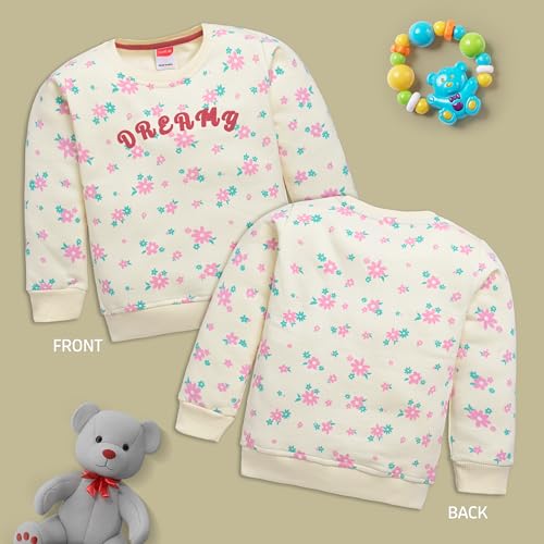 Image of LuvLap Baby Girls Full Sleeve Sweatshirt & Pyjama Set