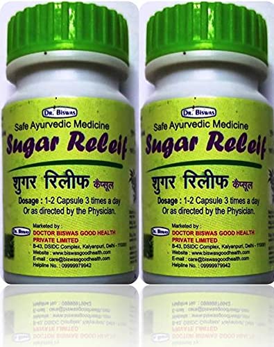 Dr. Biswas Sugar Relief Capsule - Pack of 2 Original