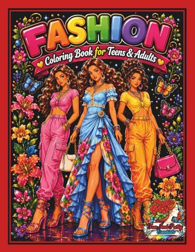Fashion Coloring Book for Teens and Adults: Large Print Cute and Fun Fashion Designs Featuring Stylish Dresses, Elegant Outfits, and Trendy Looks for ... (Aesthetic Fashion Coloring Escape Series) image 2