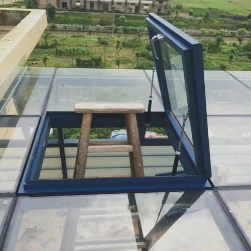 Claraboya de doble acristalamiento en aluminio y vidrio templado rectangular 2