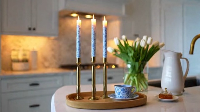 Image of African LED Candles Flameless Candlesticks-6pcs Timer Traditional Tribal Battery Operated Candle Remote Floral LED Taper Candles Lights for Home Wedding Party Dinner Windows Decor-P6AFRI