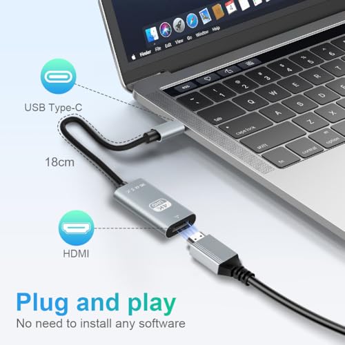 Image of AXFEE USB C to HDMI 4K Adapter, Type C to HDMI Adapter with Audio Video Output Compatible with iPhone 16 /15Pro /Max, MacBook iPad Pro, iPad Mini 6, Surface Pro /Go, S23, Pixelbook
