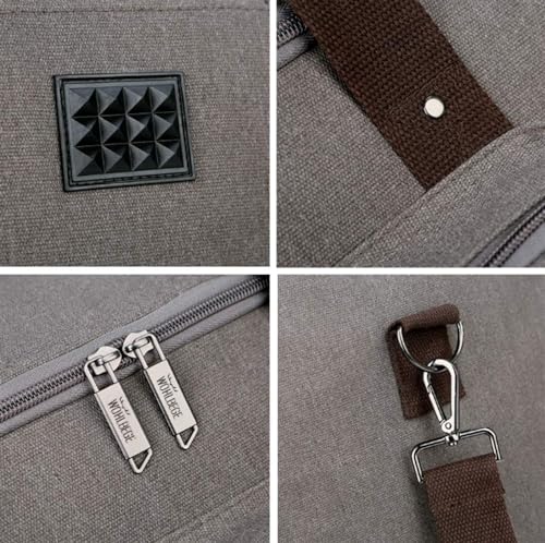 Travel Duffle Bags Canvas Overnight Weekender Bag,Carry On Bag for Men, Gym Bag for Mountain Camping Bag Carry On Tote(A)3