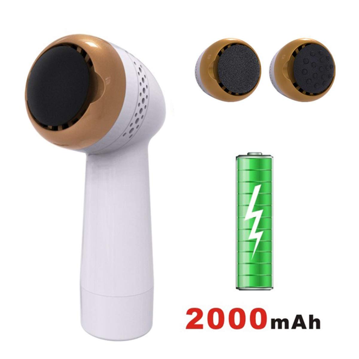 MIAOZHANG Lima eléctrica pies Pedicura Profesional Lima Durezas Pies Recargable Aparato de Pedicura Eléctrico Eliminar Las Durezas y Las Callosidades Cuidado Pies con Recambios,B