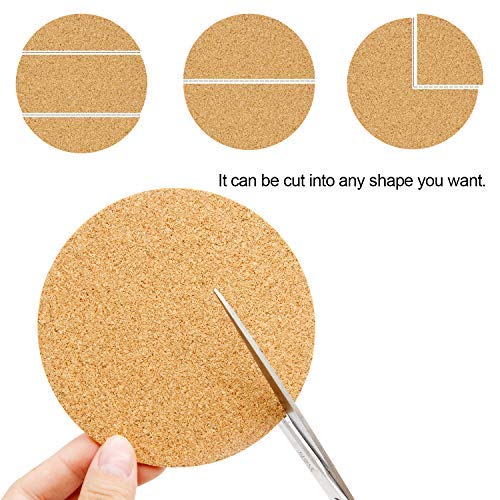 Blisstime 36 Pcs Self-Adhesive Cork Round For Diy Coasters, 4"X 4" Cork Circle, Cork Tiles, Cork Mat, Cork Sheets With Strong Adhesive-Backed #TOP3