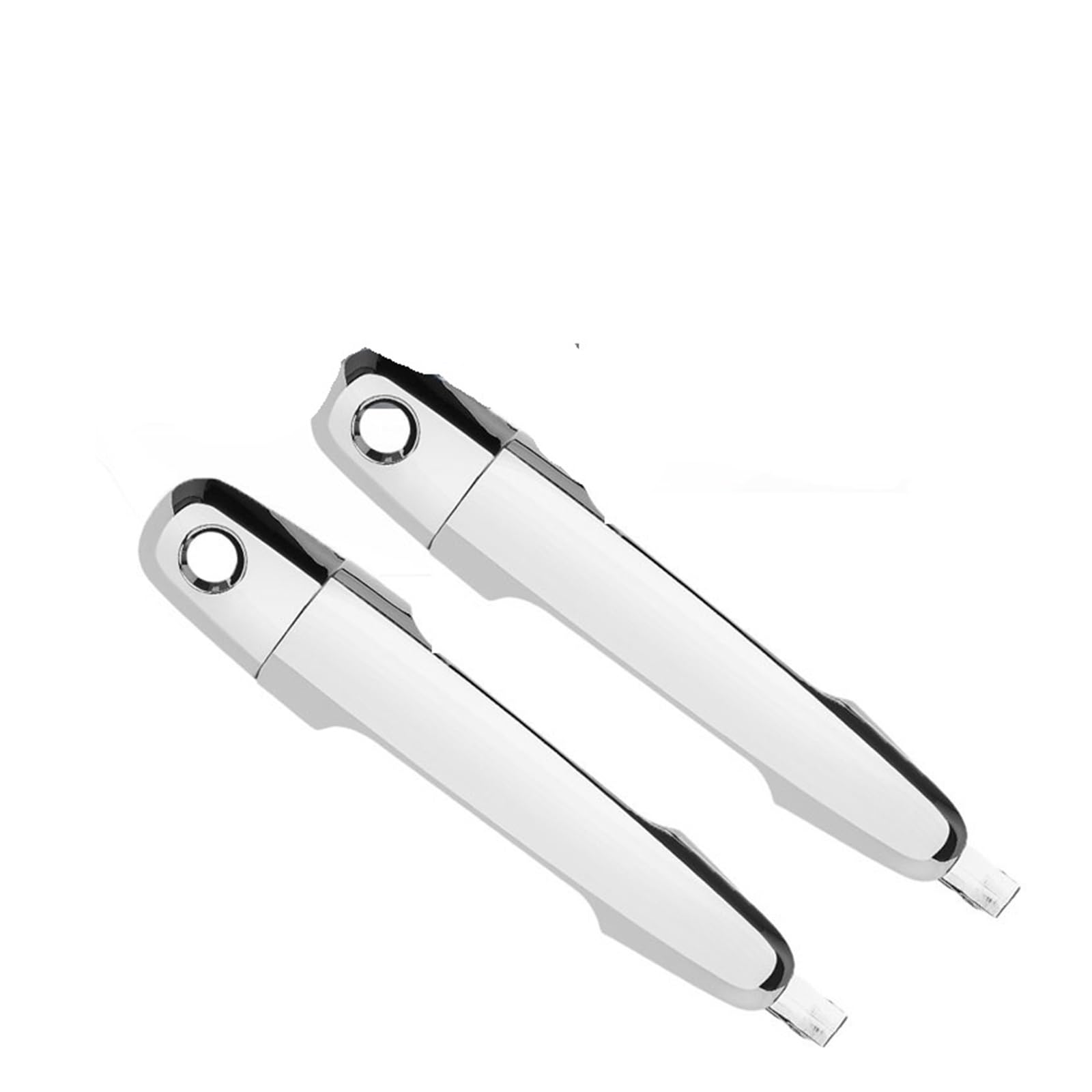 Trash Bin 2Pc Silver Side Door Handle For Mitsubishi For Triton Ml Mn 2006-2015 Car Front Left Right Outer Door Handle Accessories(2Pc Silver)