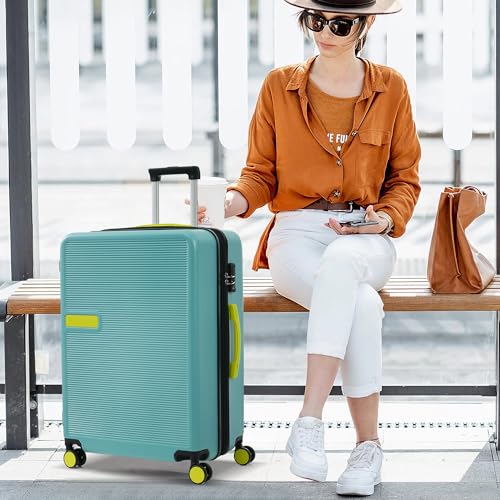 Hardshell Luggage Sets 3 pcs Contrast Color Suitcase with Spinner Wheels and TSA Lock 20" 24" 28" Available3