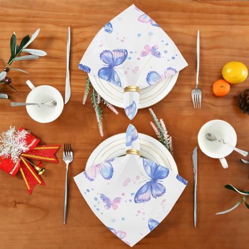 Servilletas de Tela Mariposas Multicolor Pack x6 miniatura 5