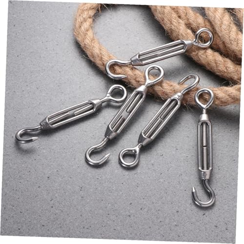 Set de 5 tensores para cable de acero inoxidable 304 M5 con gancho y ojo para cable de cerca, carpa y sombra miniatura 4