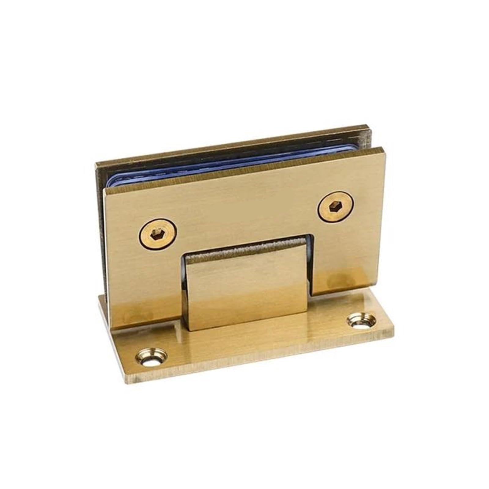 Padgcnor Gold-90 Bathroom Glass Door Hinges Glass Door Bathrooms Steel Wall Mount 90 Stainless Hinge Degrees Is Open Shower Gate Clamp Replacement(Gold-90)