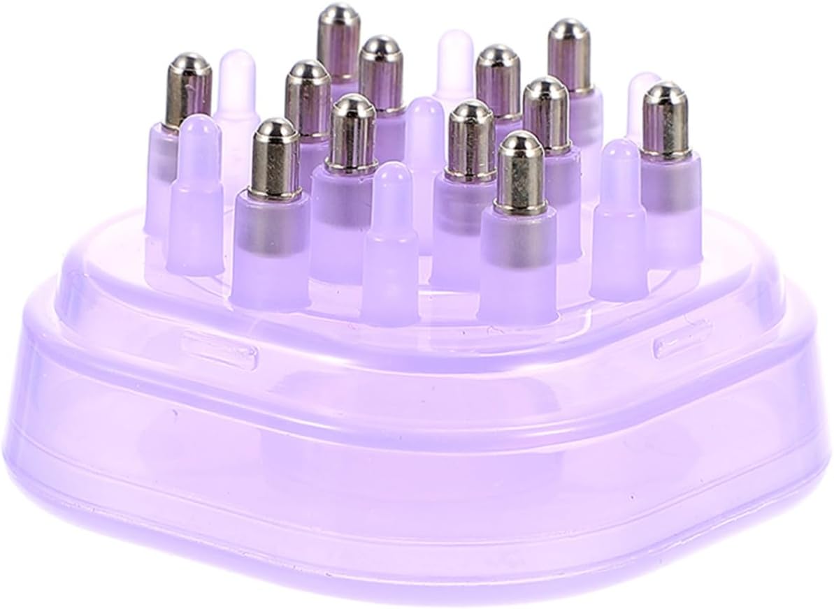 3 pcs Scalp Applicator Comb Massager Ergonomic Hairbrush for Oil Dispense Gentle Scalp Massage Portable Design for All Hair Types Includes Funnel Dropper Purple