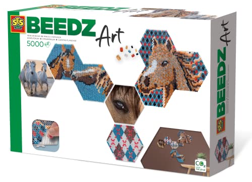 Mosaïque Beedz Art Hex Tiles Chevaux SES Creative avec plaques hexagonales connectables uniques