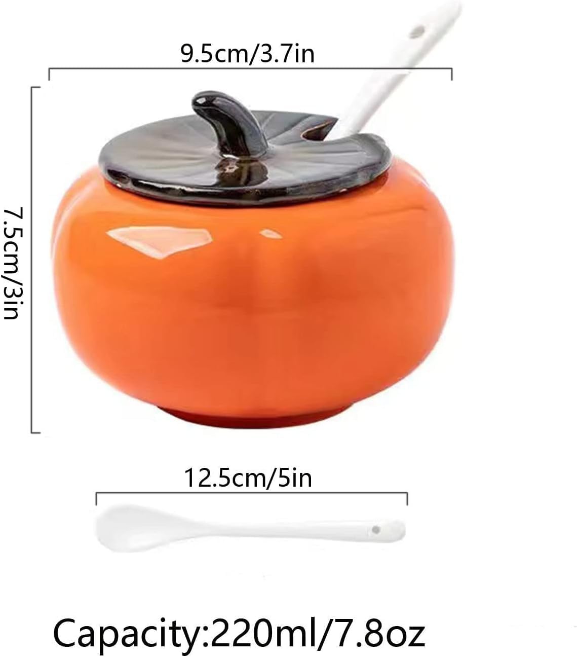 Sugar bowlOrange Sugar Bowl with Lid 220ml,Oranje
