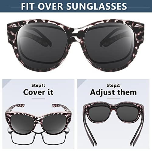 Br'Guras Polarized Oversized Fit Over Glasses Sunglasses for Women and Men Wear Over Glasses3