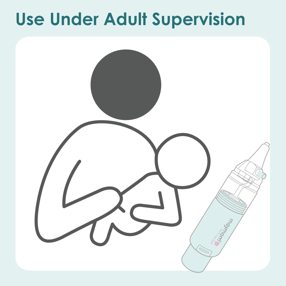 Maymom Aspiratore nasale manuale per neonati e bambini, 3 livelli di aspirazione regolabili, punta in silicone morbido, uso con una sola mano, rimozione del muco, facile da pulire, sollievo dalla