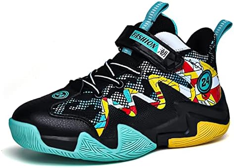 Scarpe Da Basket Per Ragazzi - Scarpe Sportive High Top Con Velcro, Antiscivolo E Traspiranti - Foto 2