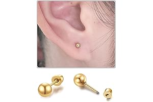 1Pairs Screw Ball Earrings Set for Women