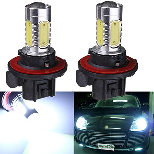 Ampoules LED COB H13 9008 - Lot De 2 - Blanc 6000-8000K - Pour Phares Voiture - 7.5W - Facile à Installer