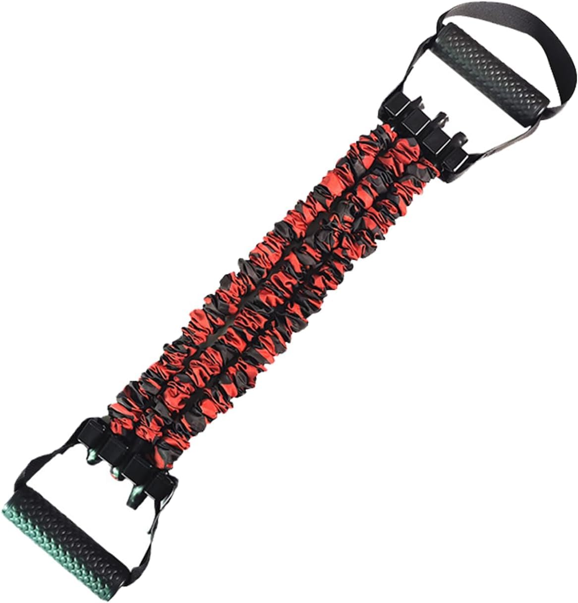 Natural Latex 3-Hole Resistance Stretcher – Adjustable75-135lbs Exercise Bands for Full-Body Workout, Strength Training & Home Gym (Red 75 Lbs)
