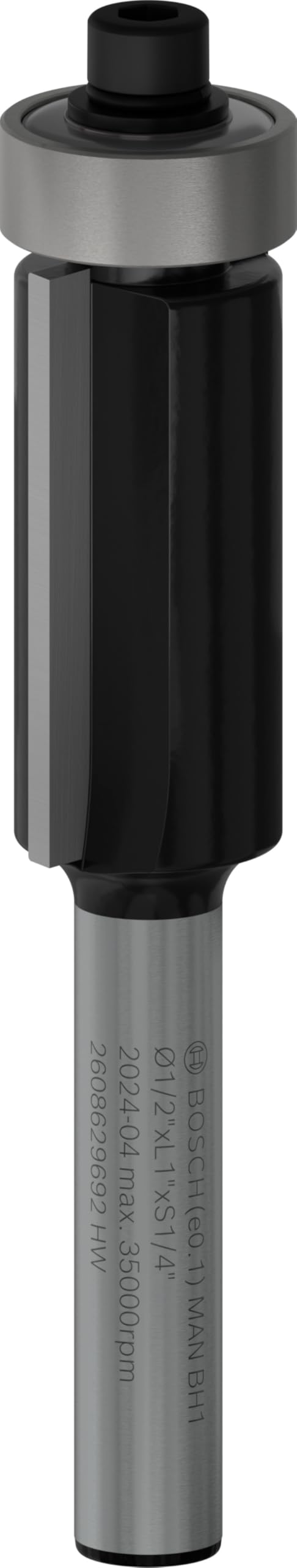 Bosch 1x PRO Router Bit Bottom Bearing Flush Trim (for Softwood, Hardwood, Ø 12,7 mm, Professional Accessory Hand-Held Router, Trim Router)