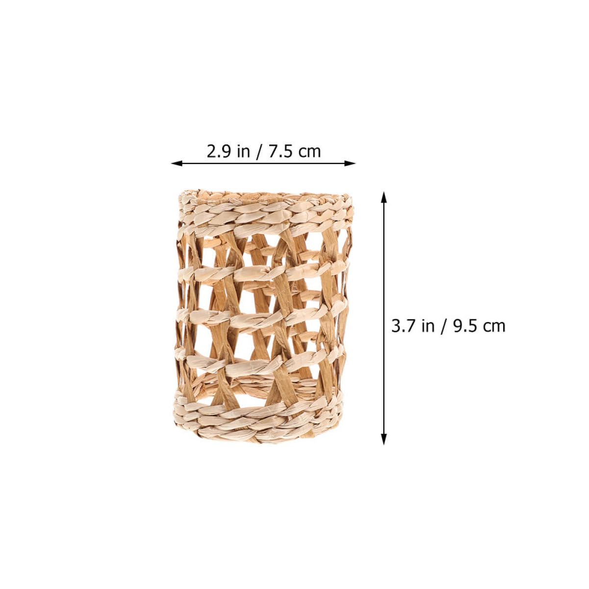 FUNOMOCYA 3Pcs Straw Woven Cup Sleeve Heat Resistant Decorative Drink Holder for Glass Bottles Portable Cup Accessory for Garden Parties Home Decor Non Slip Protective Covers