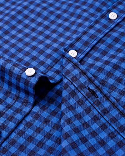 Image of Alimens & Gentle Mens Solid Oxford Shirt Long Sleeve Dress Shirt Work Casual Button Down Shirts with Pocket