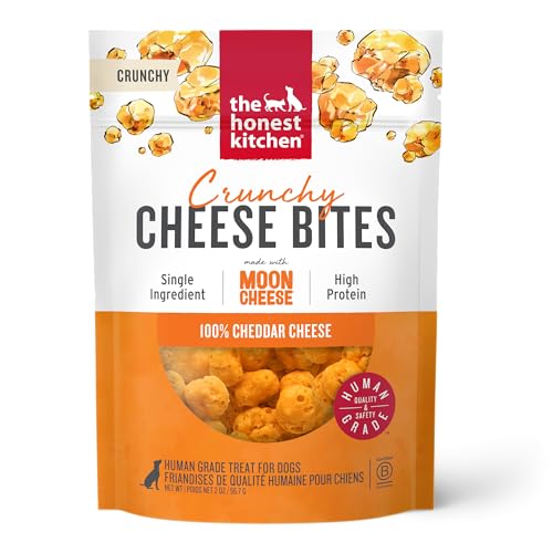 The Honest Kitchen Human Grade Dog Treats Cheese Bites: Cheddar Recipe, 2 oz Pouch