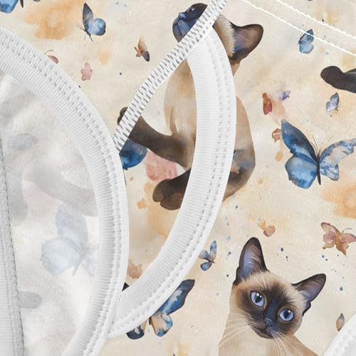 ODAWA Cats Butterflies Beige Soft Cotton Toddler Underwear Tagless Underwear 2T Boys 5
