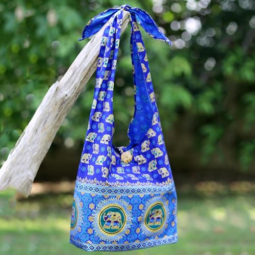 NOVICA Cotton shoulder bag, 'Royal Thai Elephant'2