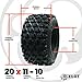 Ocelot P357 20x11x10 ATV Tires 6-Ply Bias Construction Non-Directional Tread Pattern For Durability, Grip, and Traction Off-Roading - All Terrain Rear 20x11-10 ATV Tire