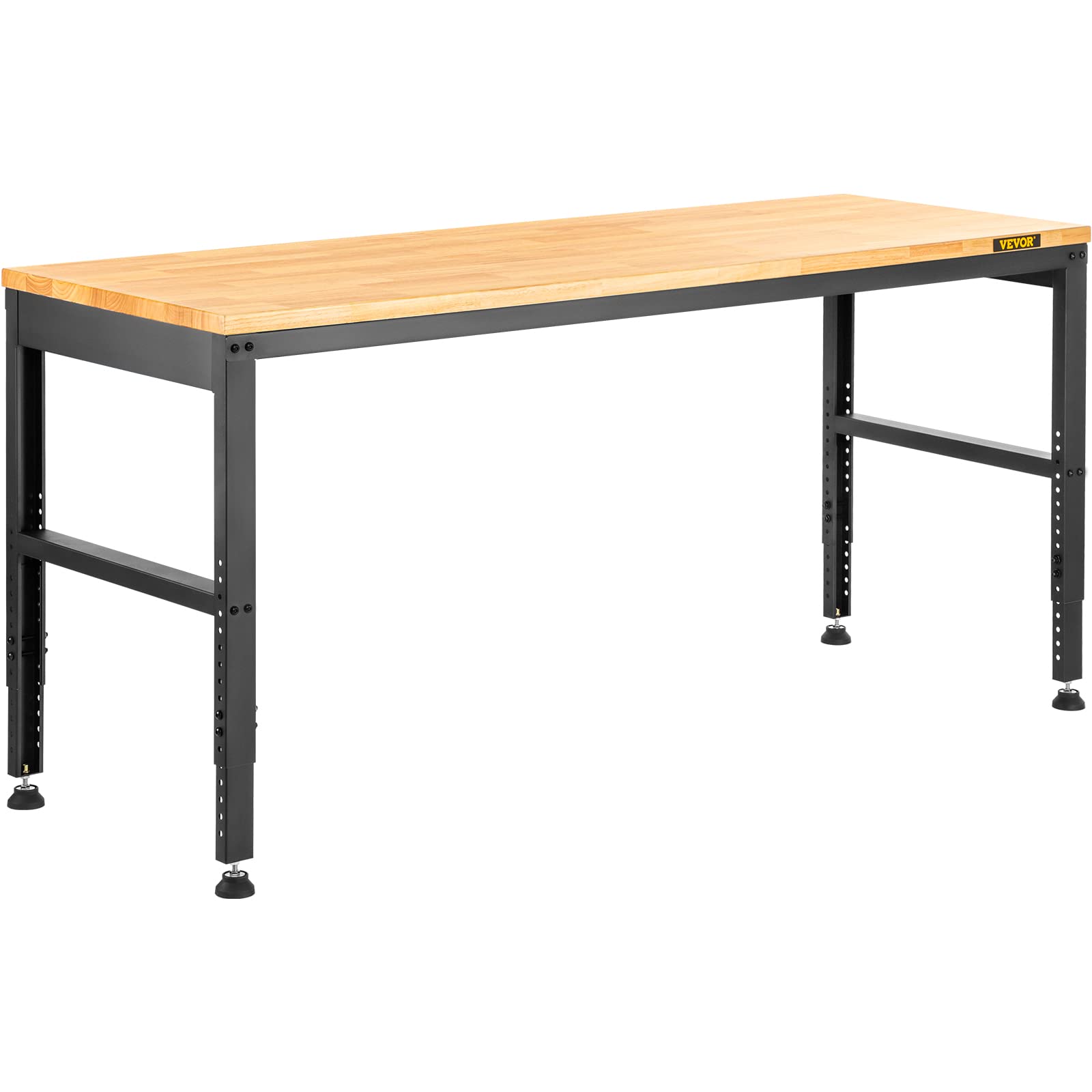 VEVOR Banco de Trabajo de Altura Ajustable, 135 cm de Ancho x 46 cm de Profundidad x 97 cm de Alto, Mesa de Garaje con 72-97 cm de Altura y Capacidad de Carga de 900 kg, con Tomas de Corriente, Parte