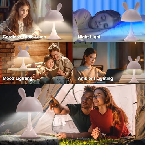 Lampe de table couleur RGB lapin, le cadeau de naissance idéal pour fille