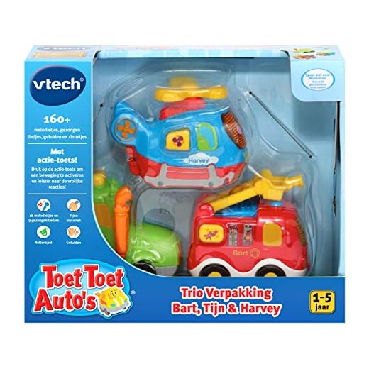 VTech 80-205823 - Toet Toet Auto's Trio Verpakking - Bart, Tijn & Harvey - Multikleuren - Voor Jongens en Meisjes - Van 1 tot 5 jaar - Nederlands Gesproken,veelkleurig
