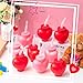 Amyhill 12 Pcs Valentine's Day Heart Shaped Cups with Lids and Straws 12 oz Plastic Heart Cups for Kids Party Favors, School Classroom Exchange Prizes Gift