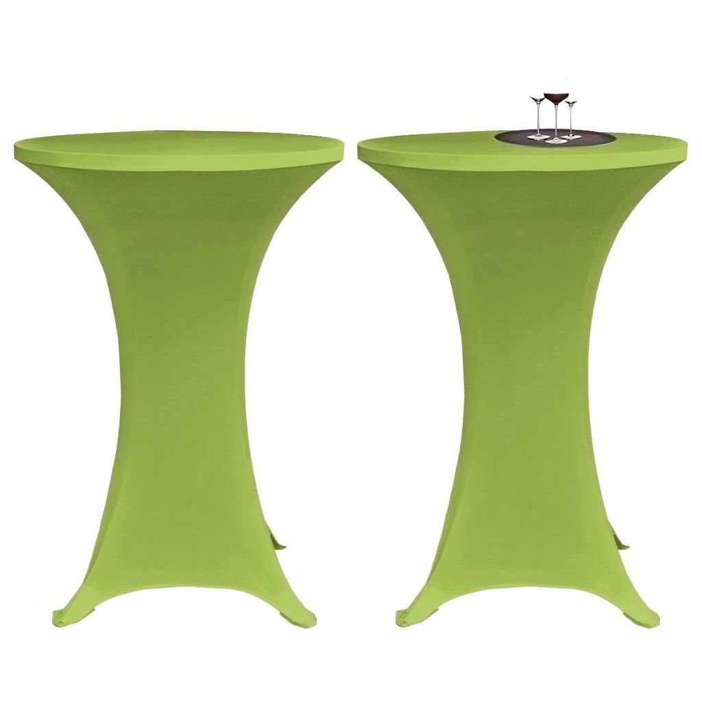 Leepesx Funda elástica para Mesa 2 Unidades, Funda Protectora para Mesa de Comedor, cobertor de Mesa, 80 cm Verde