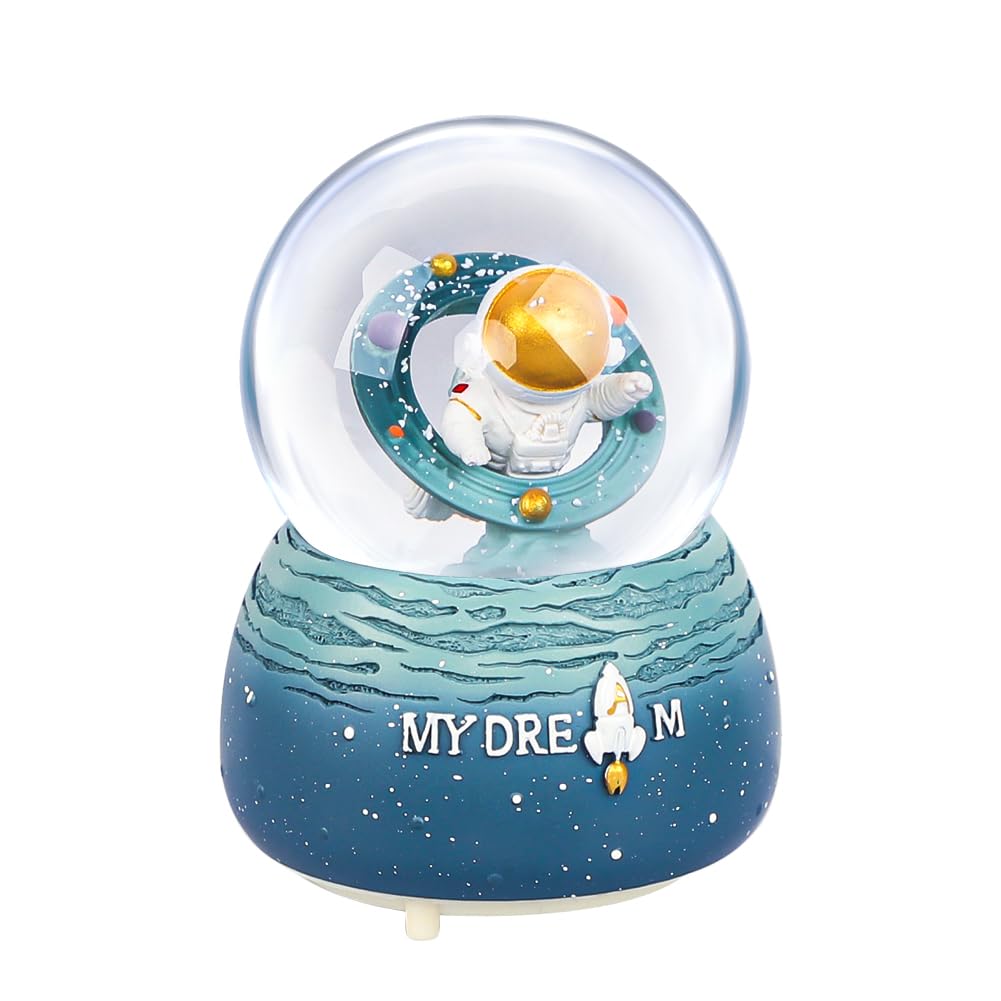 Amazon.com: HAOZAIKEJI Astronaut Snow Globe Luminous Music