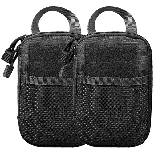 Sac banane EDC fonctionnel avec système Molle : pochette médicale IFAK compacte noire