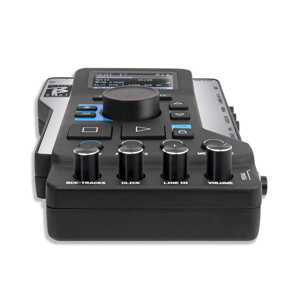 M-LIVE B.Beat 128 LE WiFi: soluzione all-in-one per musicisti dal vivo con riproduzione di 16 tracce, sincronizzazione video, controllo MIDI, clic e mixer