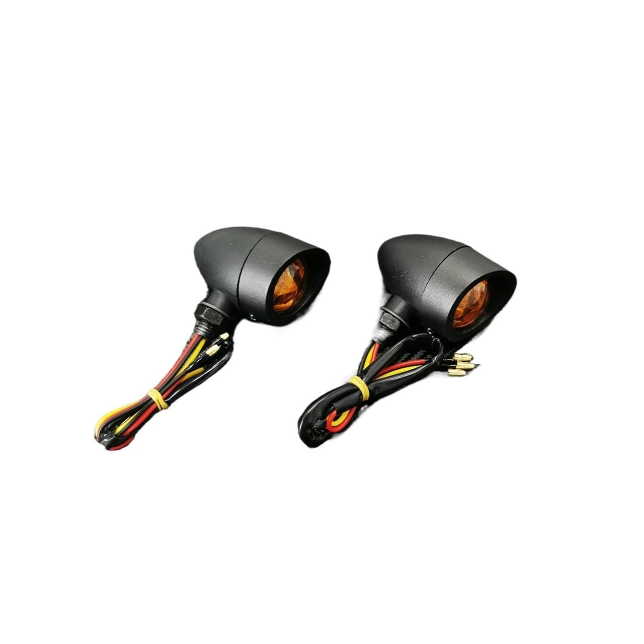 Clignotants de moto tracker feux indicateurs étanches en métal noir - 7