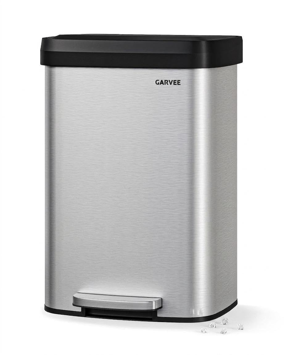 Garvee 13.2 Gal Stainless Steel Trash Can