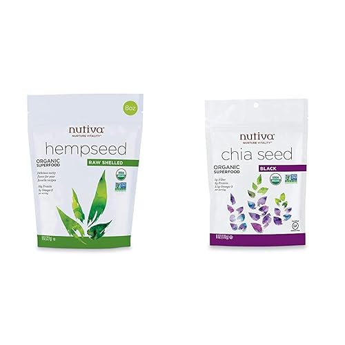 Semilla de cáñamo sin cáscara Canadá y Black Chia Semilla 6 oz.