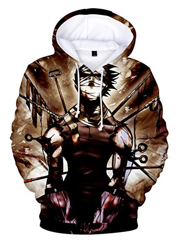 HUASON Niños Sudadera con Capucha Naruto 3D Impresión Pullover Anime Manga Larga Hoodie (S)