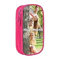 Personalised Pencil Case, Travel Cosmetic Pouch Coin Bag, Personalised Pencil Case Custom Pen Bag Pouch Design, Custom Pencil Box with Photo/Text/Name, Funny Gift for Kids Boys Girls Children