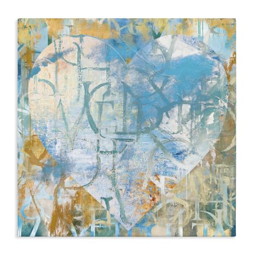 Stupell Industries Layered Typography Heart, 24 x 24 Inch Canvas Wall Art