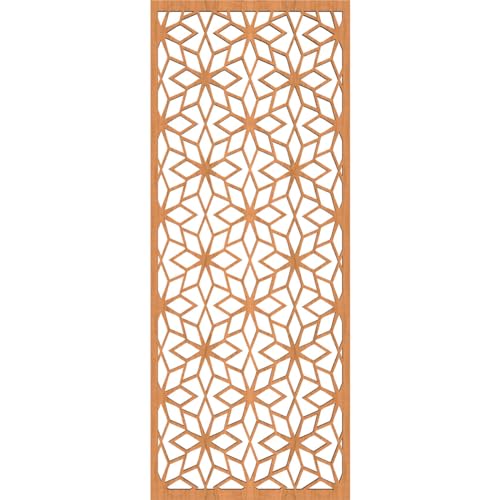 Image of 9 3 /8 inchW x 24 3 /8 inchH x 1 /4 inchT Lake Decorative Fretwork Wood Wall Panels, Cherry