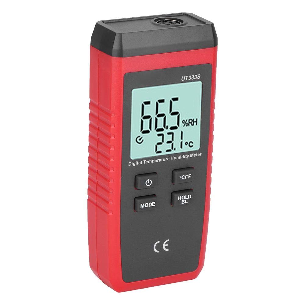 UT333S Termometro Digitale Portatile Alta Precisione Misuratore di Umidità con Sonda a Molla Retrattile