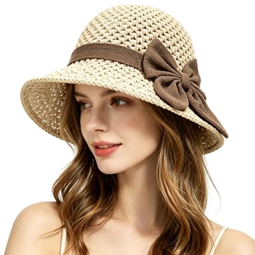Sombrero Paja Plegable para Mujer con Ala Ancha miniatura 1