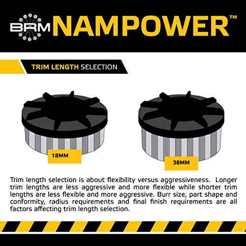 Image of Brush Research ADD10038180 Nampower Dot Type Abrasive Disc Brush, Combination Silicon Carbide /Ceramic Filament, 100mm Diameter, 38mm Bristle Length (Pack of 1)