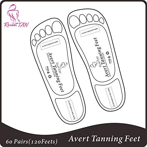 60 Pairs (120feets) (Macarons series) Premium Black Spray Tan Sole Of The Foot Tanning Pads Protectors
